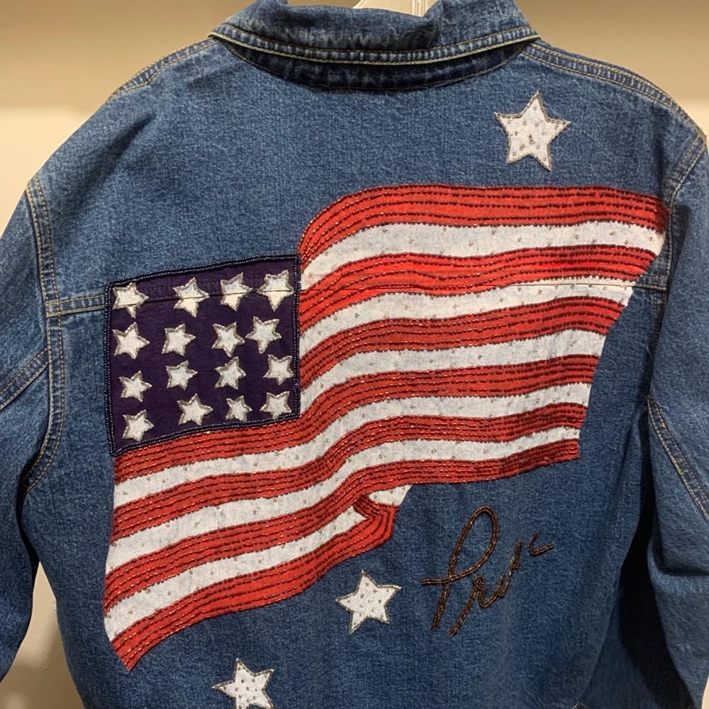 Chico’s denim American Pride jacket